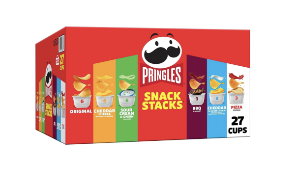 Pringles Potato Crisps Chips, Snack Stacks, Lunch Snacks, Office and Kids Snacks, Variety Pack (27 Cups)